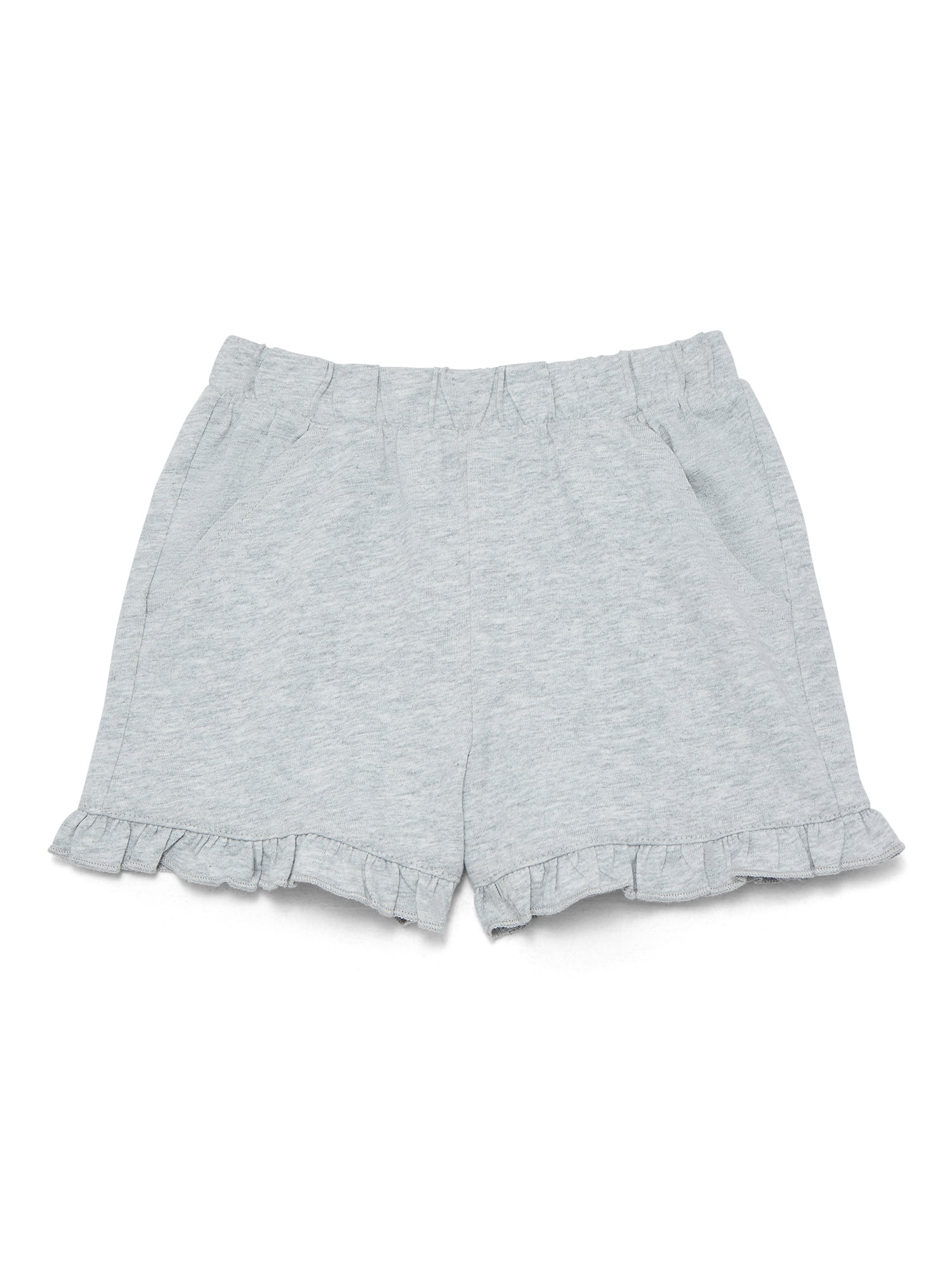Wonder Nation Toddler Girl Solid and Printed Ruffle Hem Shorts, Sizes 18M-5T