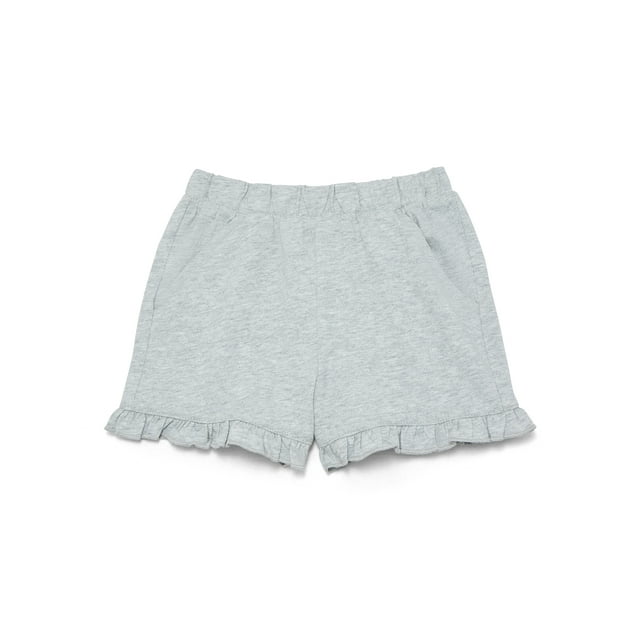 Wonder Nation Toddler Girl Solid and Printed Ruffle Hem Shorts, Sizes 18M-5T