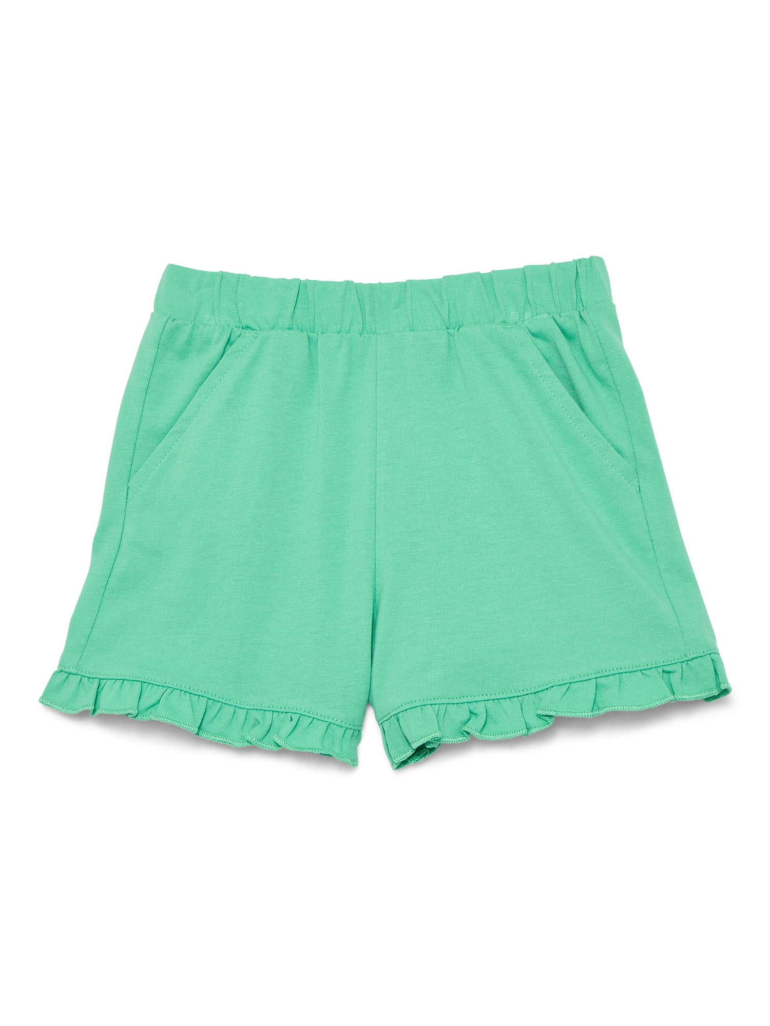 Wonder Nation Toddler Girls Patriotic Ruffle Hem Shorts, Sizes 18M