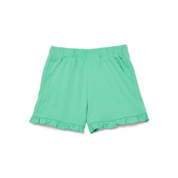 Wonder Nation Toddler Girls Ruffle Hem Shorts, Sizes 18M-5T