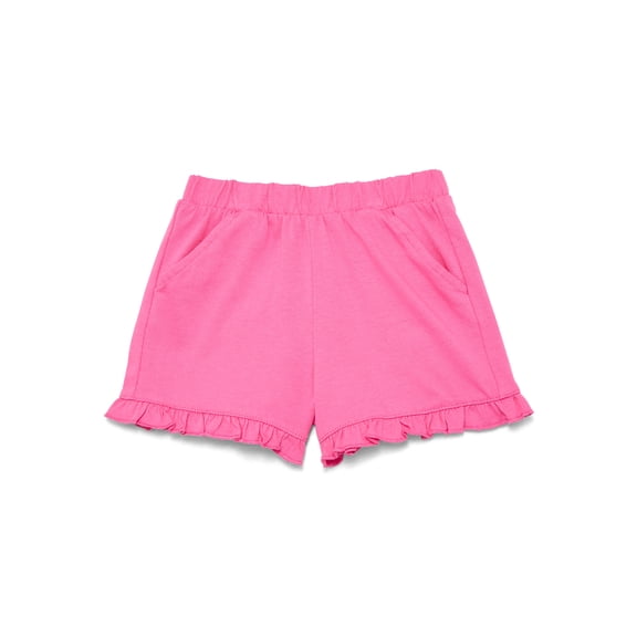 Wonder Nation Toddler Girls Ruffle Hem Shorts, Sizes 18M-5T
