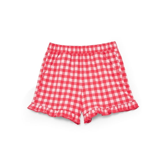 Wonder Nation Toddler Girls Ruffle Hem Shorts, Sizes 18M-5T