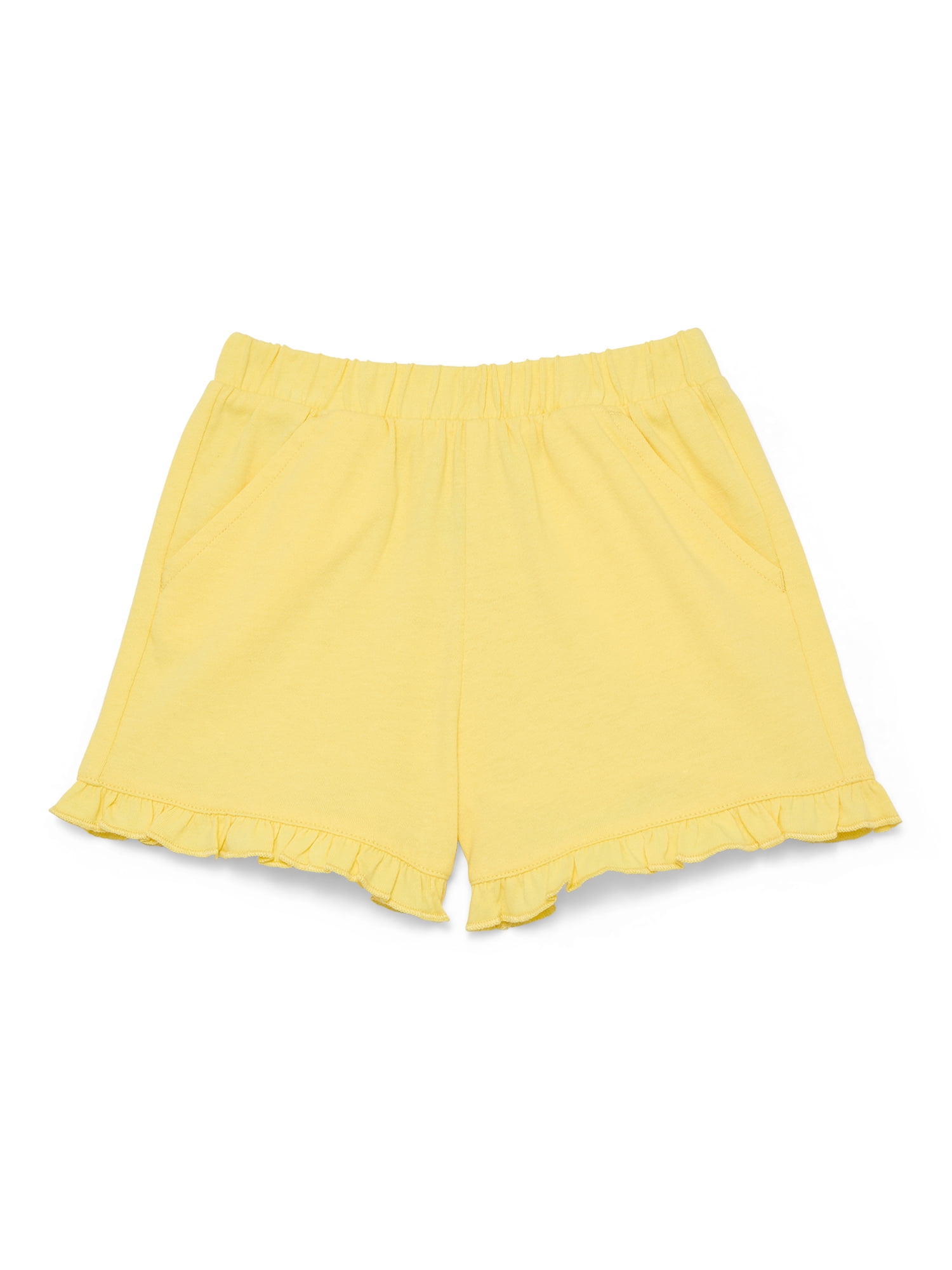 Wonder Nation Toddler Girls Ruffle Hem Shorts, Sizes 18M-5T