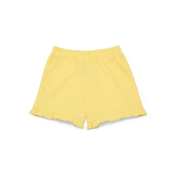 Wonder Nation Toddler Girls Ruffle Hem Shorts, Sizes 18M-5T