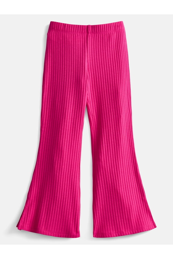 Girls' Ribbed Flare Pants, Sizes 4-18