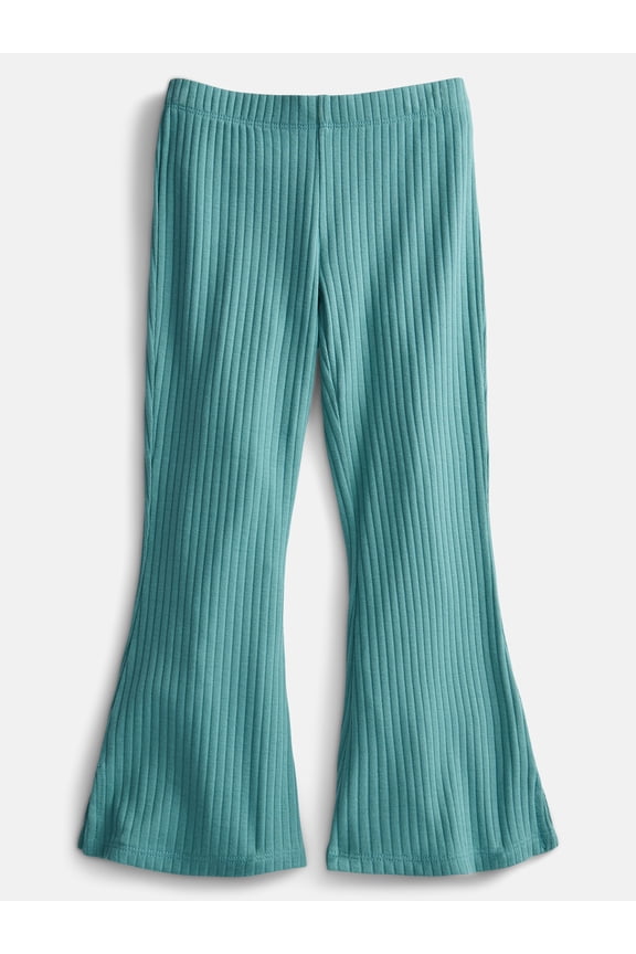 Girls' Ribbed Knit Flare Pants, Sizes 4-18