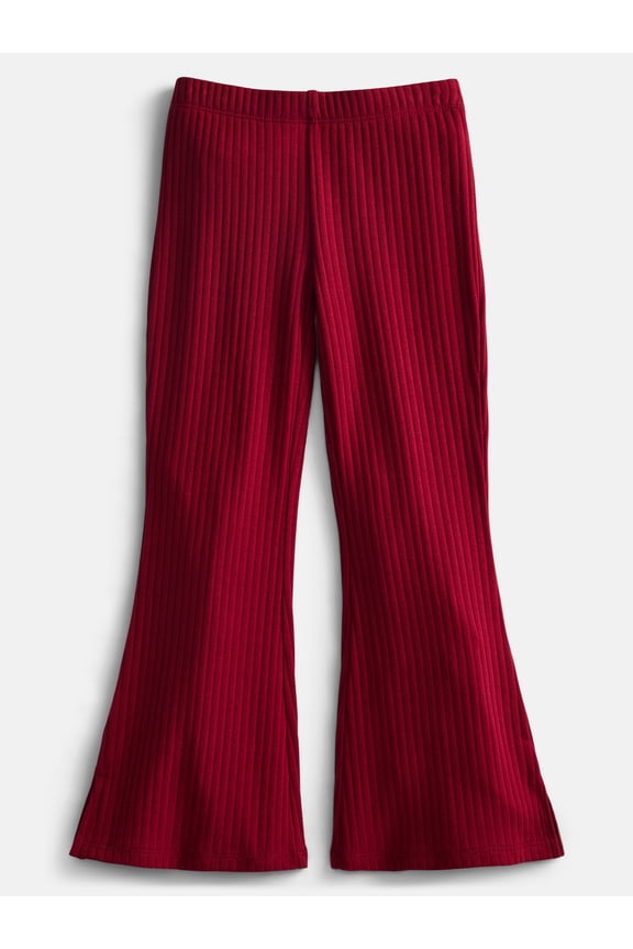 Girls' Ribbed Knit Flare Pants, Sizes 4-18 & Plus
