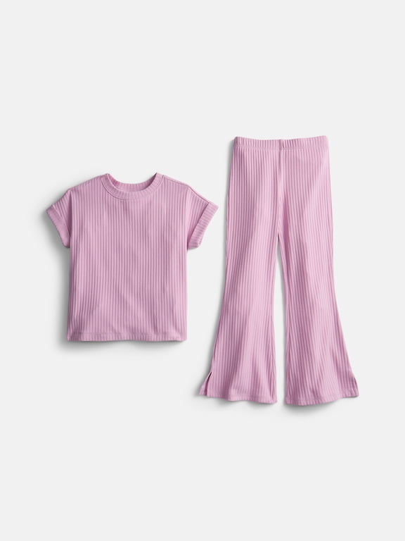 Girls Rib Knit Top and Pants Set, 2-Piece, Sizes 4-18 & Plus
