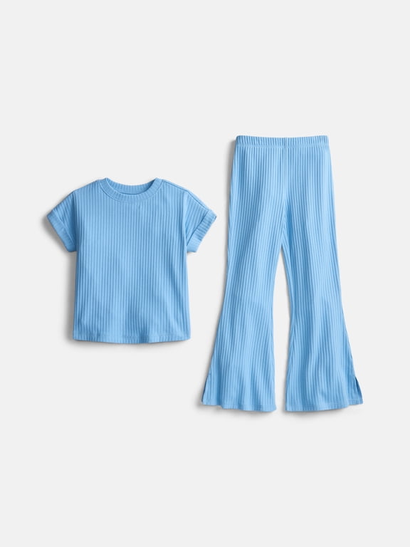 Girls Rib Knit Top and Pants Set, 2-Piece, Sizes 4-18 & Plus
