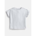 thumbnail image 1 of Wonder Nation Girls' Ribbed Knit Top with Short Sleeves, Sizes 4-18 & Plus, 1 of 3