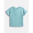 thumbnail image 1 of Wonder Nation Girls' Ribbed Knit Top with Short Sleeves, Sizes 4-18 & Plus, 1 of 3