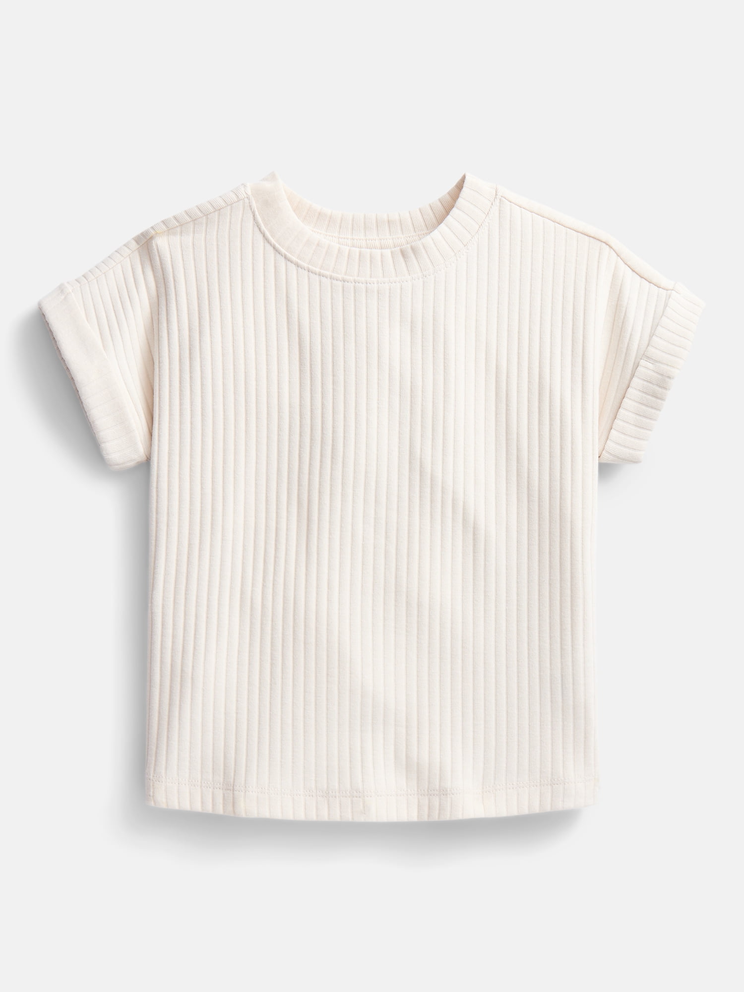 Wonder Nation Girls' Ribbed Knit Top with Short Sleeves, Sizes 4-18 & Plus