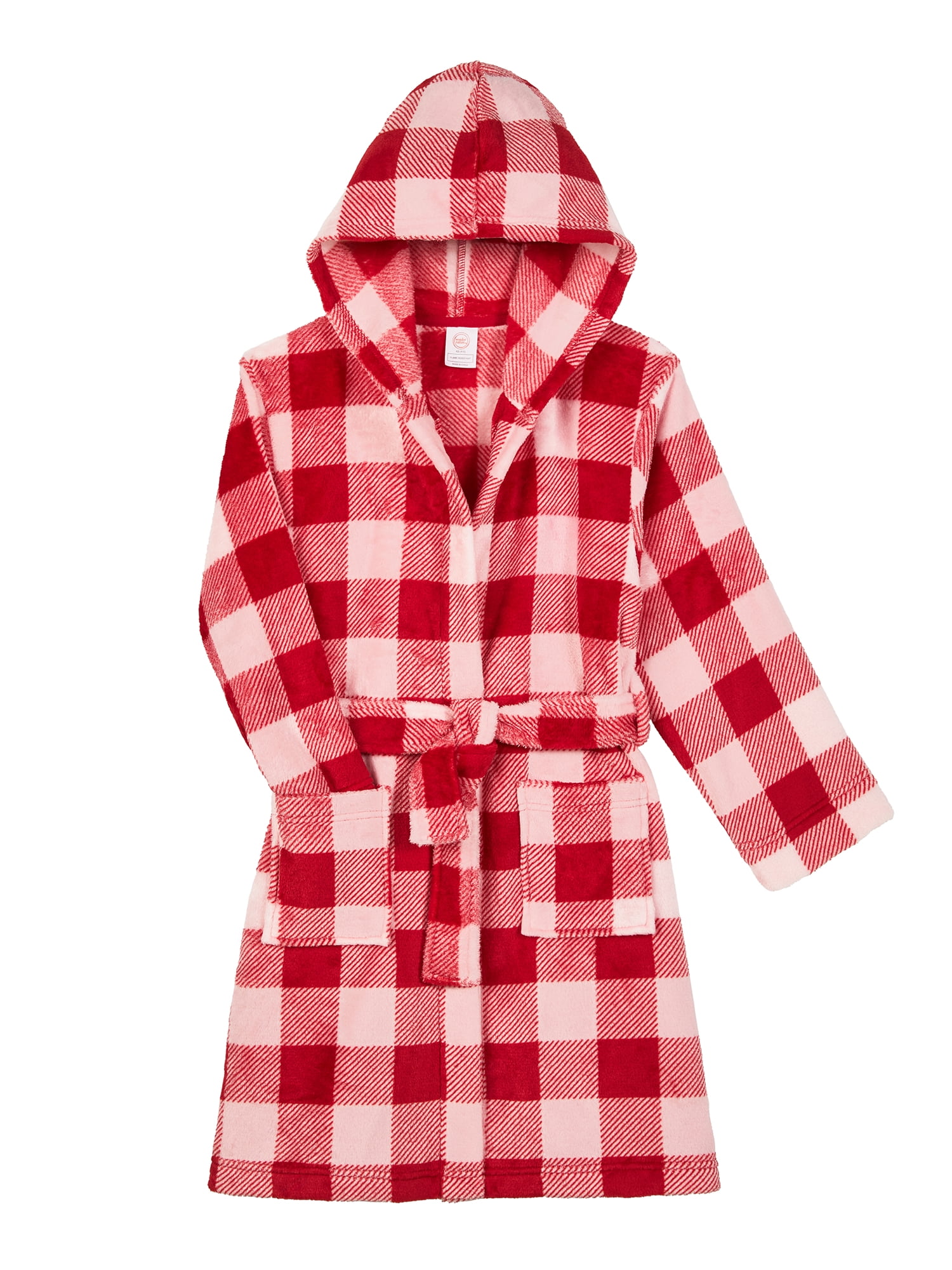 Wonder Nation Girls Long Sleeve Sleep Robe, One-Piece, Sizes 4-18
