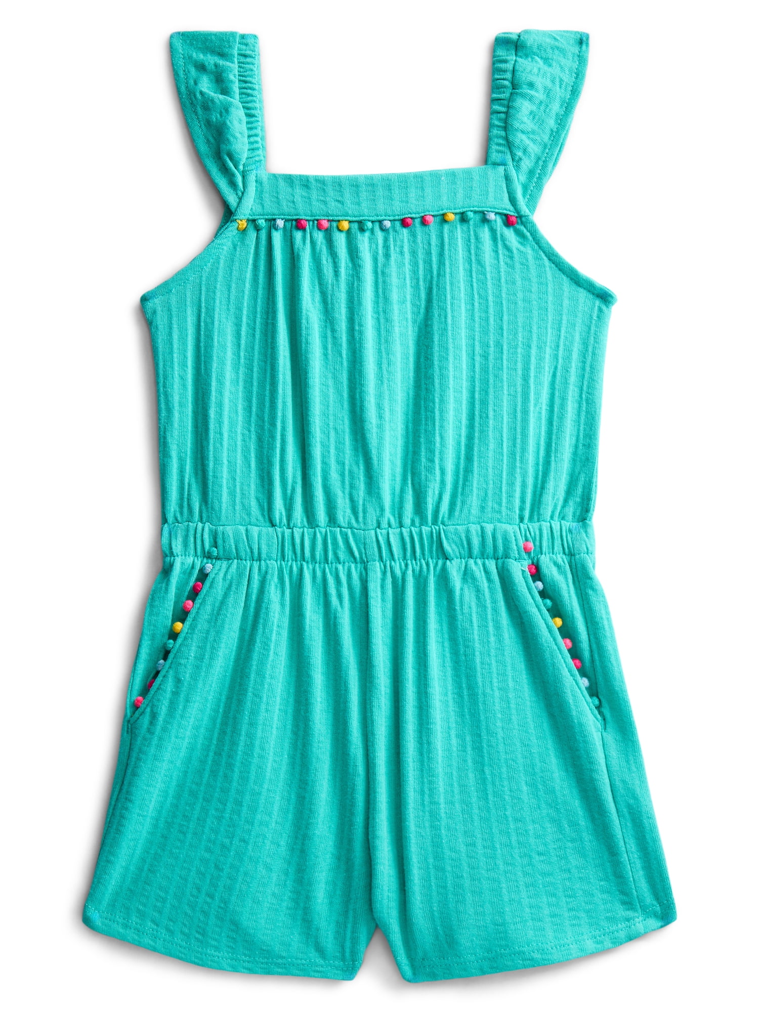 Wonder Nation Toddler Girls Ruffle-Strap Romper, Sizes 12M–5T