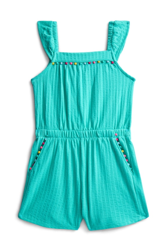 Toddler Girls Ruffle-Strap Romper, Sizes 12M–5T