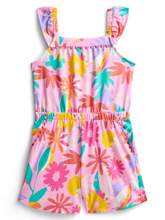 Toddler Girls Ruffle-Strap Romper, Sizes 12M–5T
