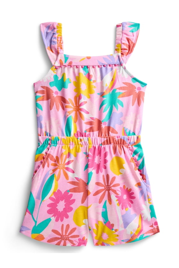 Toddler Girls Ruffle-Strap Romper, Sizes 12M–5T