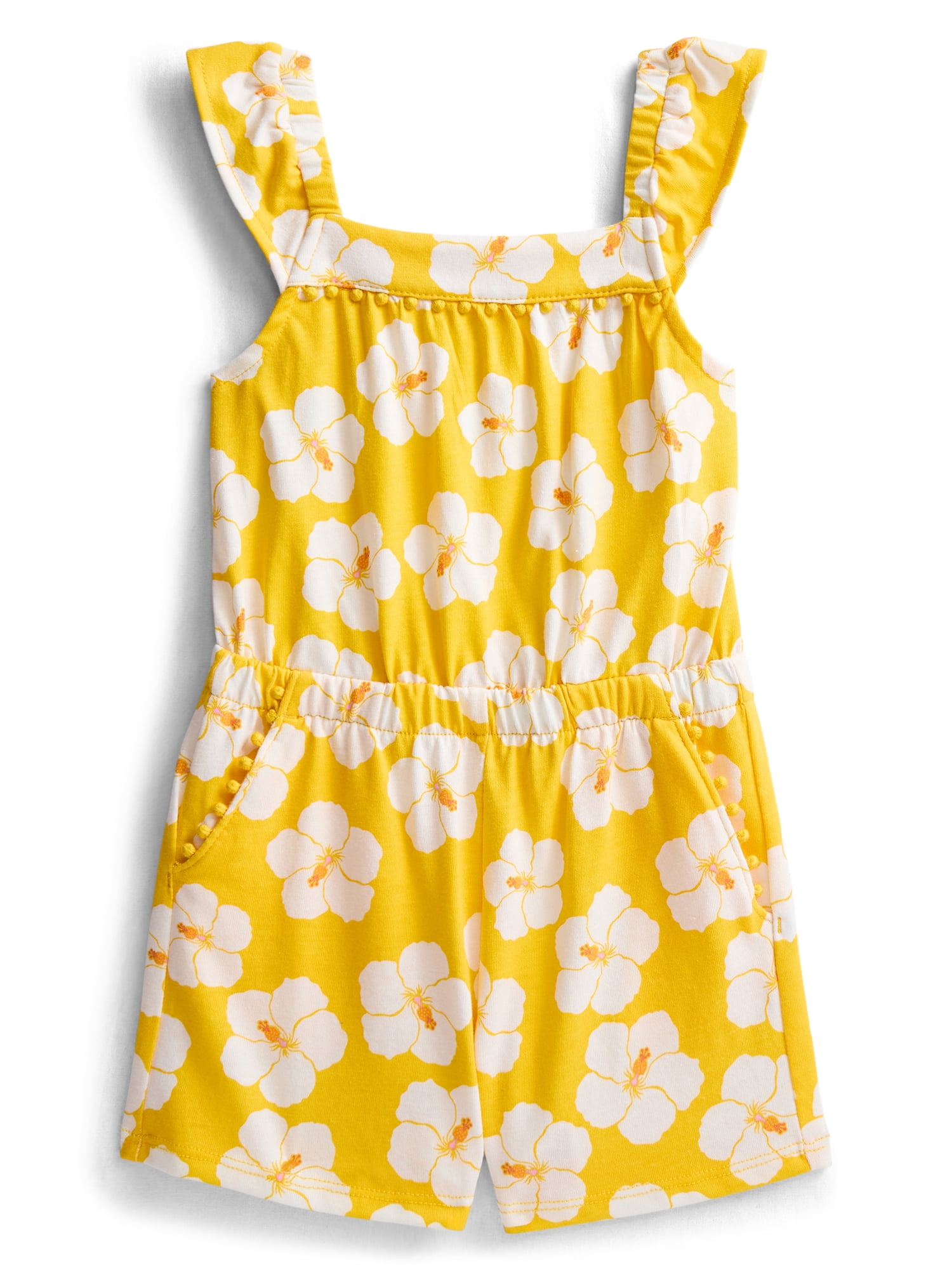 Wonder Nation Toddler Girls Ruffle-Strap Romper, Sizes 12M–5T