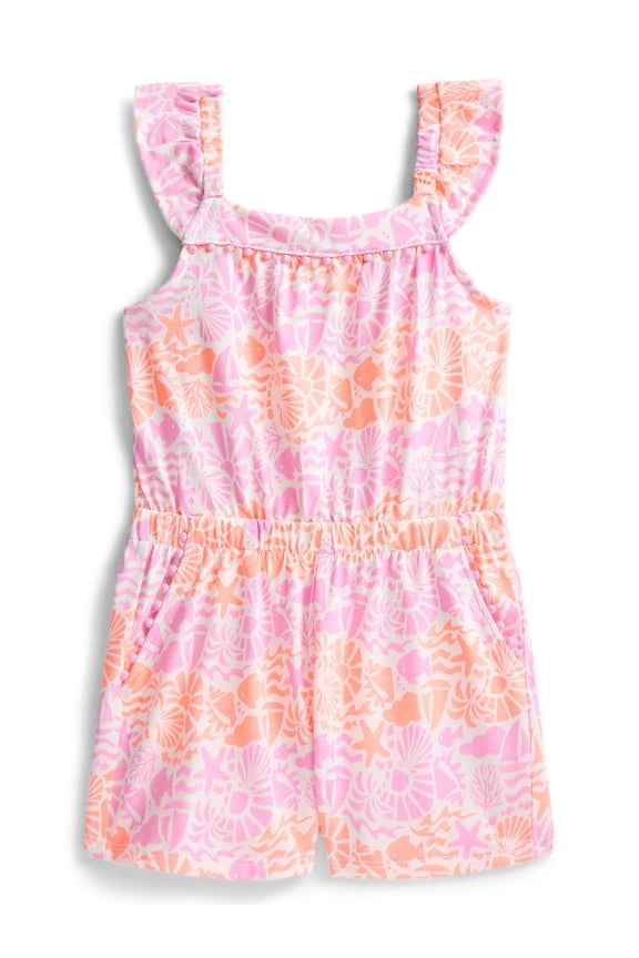 Toddler Girls Ruffle-Strap Romper, Sizes 12M–5T