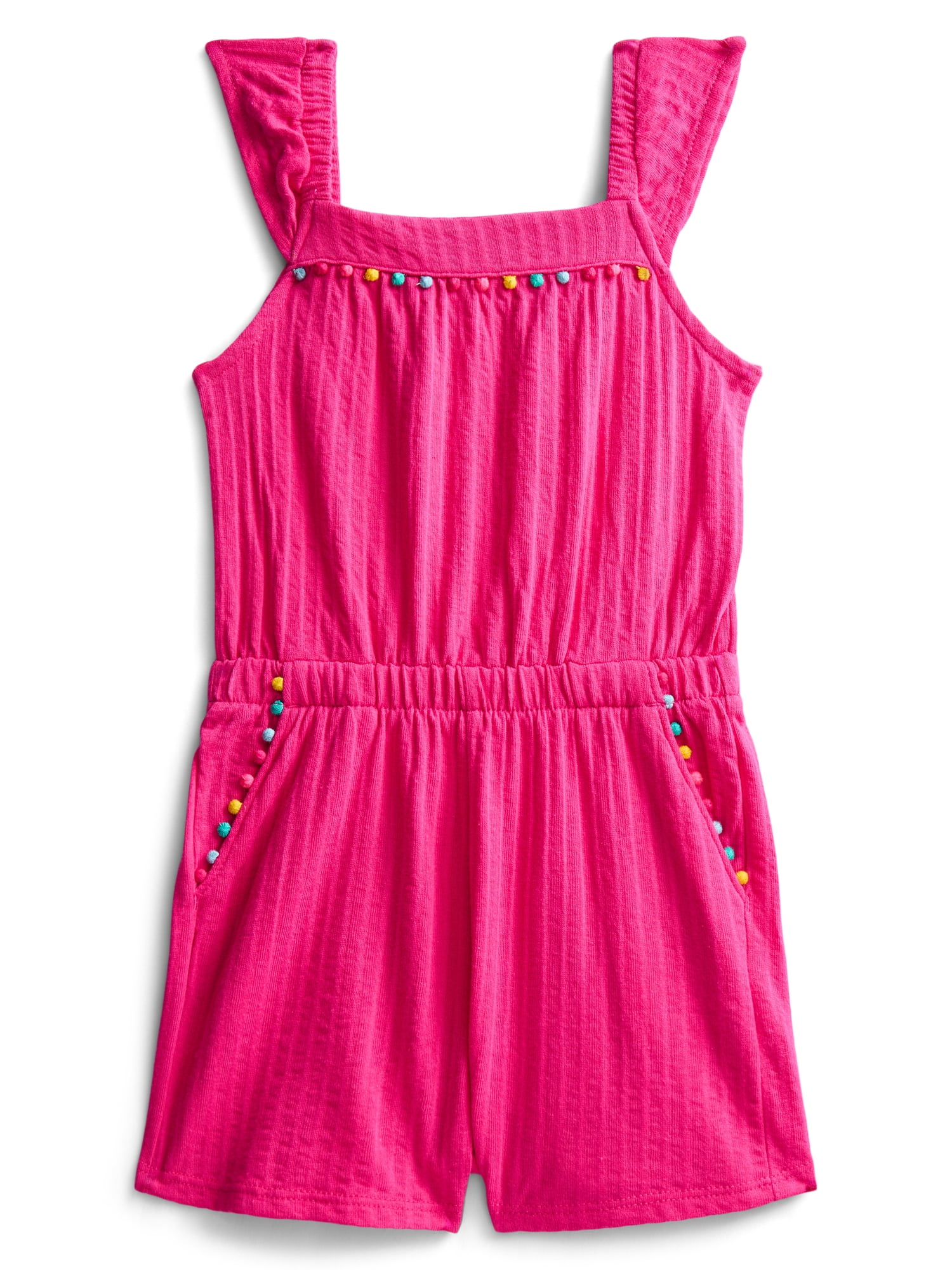 Wonder Nation Toddler Girls Ruffle-Strap Romper, Sizes 12M–5T