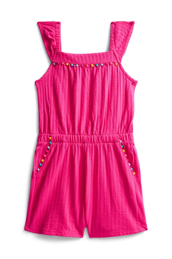 Toddler Girls Ruffle-Strap Romper, Sizes 12M–5T