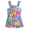 thumbnail image 1 of Wonder Nation Toddler Girls Ruffle-Strap Romper, Sizes 12M–5T, 1 of 3