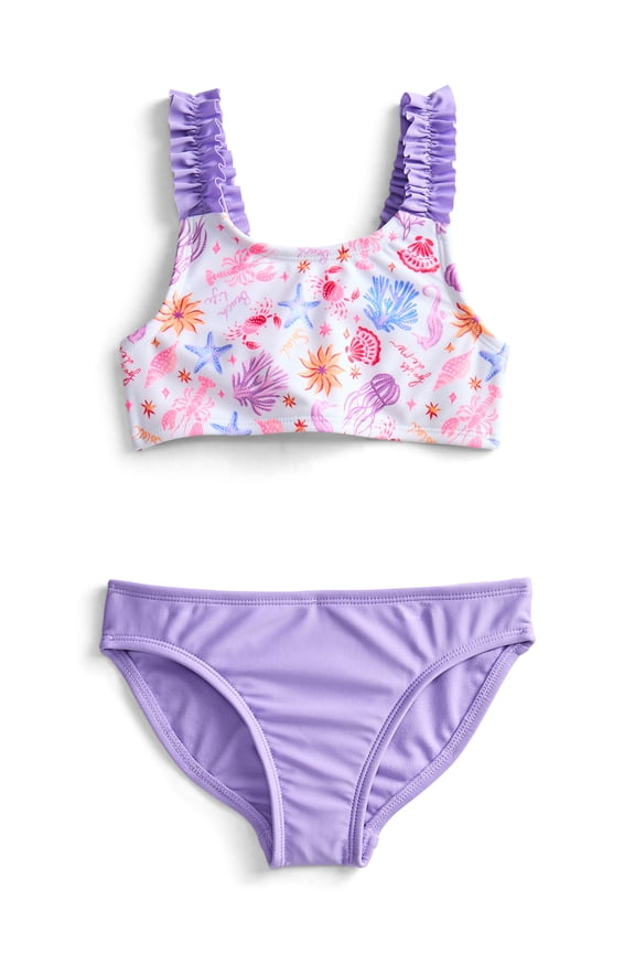Girls Everyday Bikini Swim Set with UPF 50+, 2-Piece, Sizes 4-18