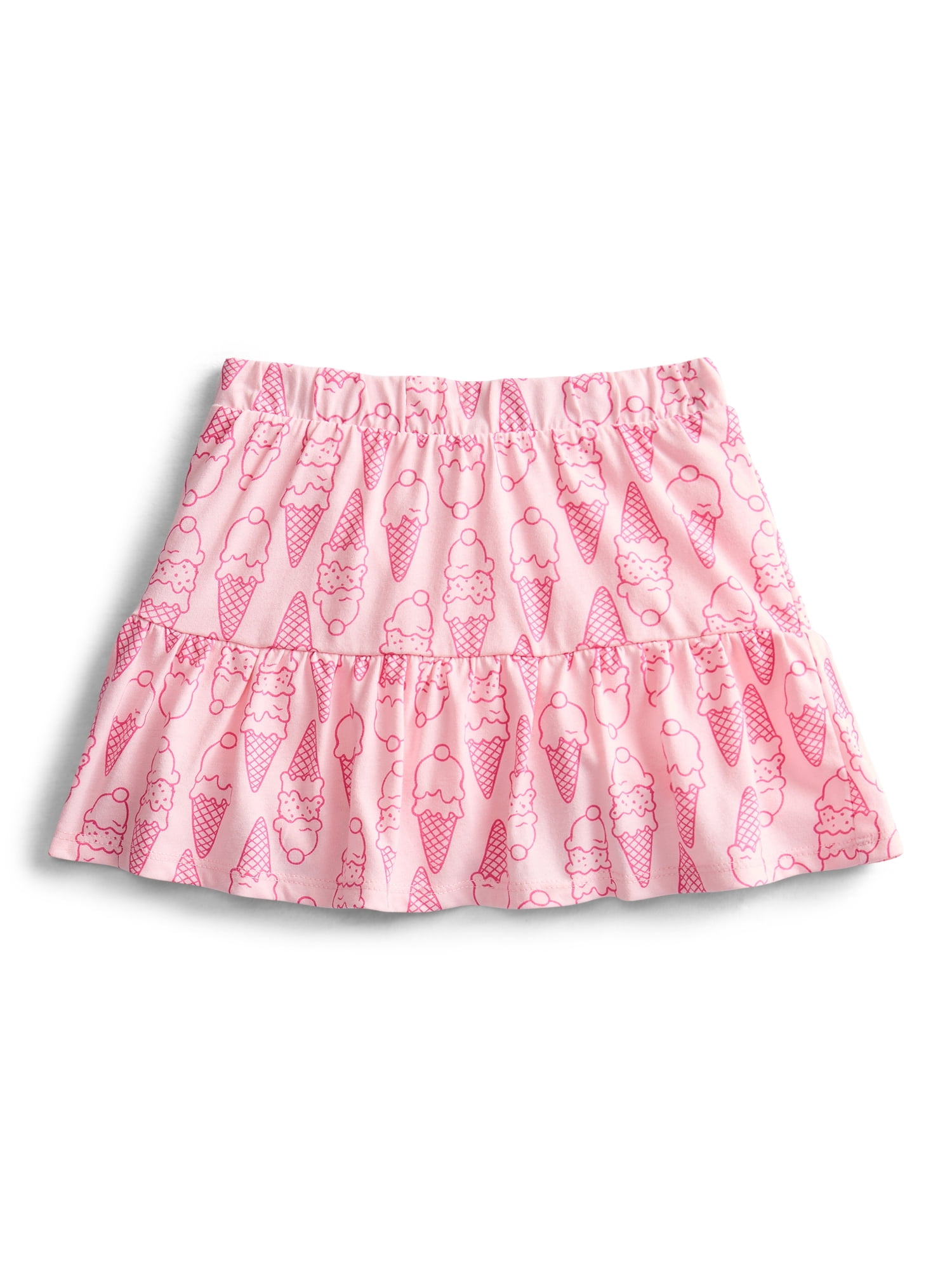 Wonder Nation Toddler Girls Tiered Ruffle Scooter Skirt, Sizes 18M-5T