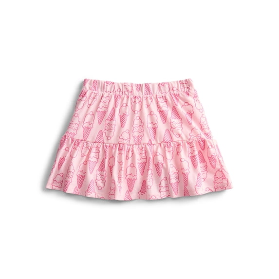Wonder Nation Toddler Girls Tiered Ruffle Scooter Skirt, Sizes 18M-5T