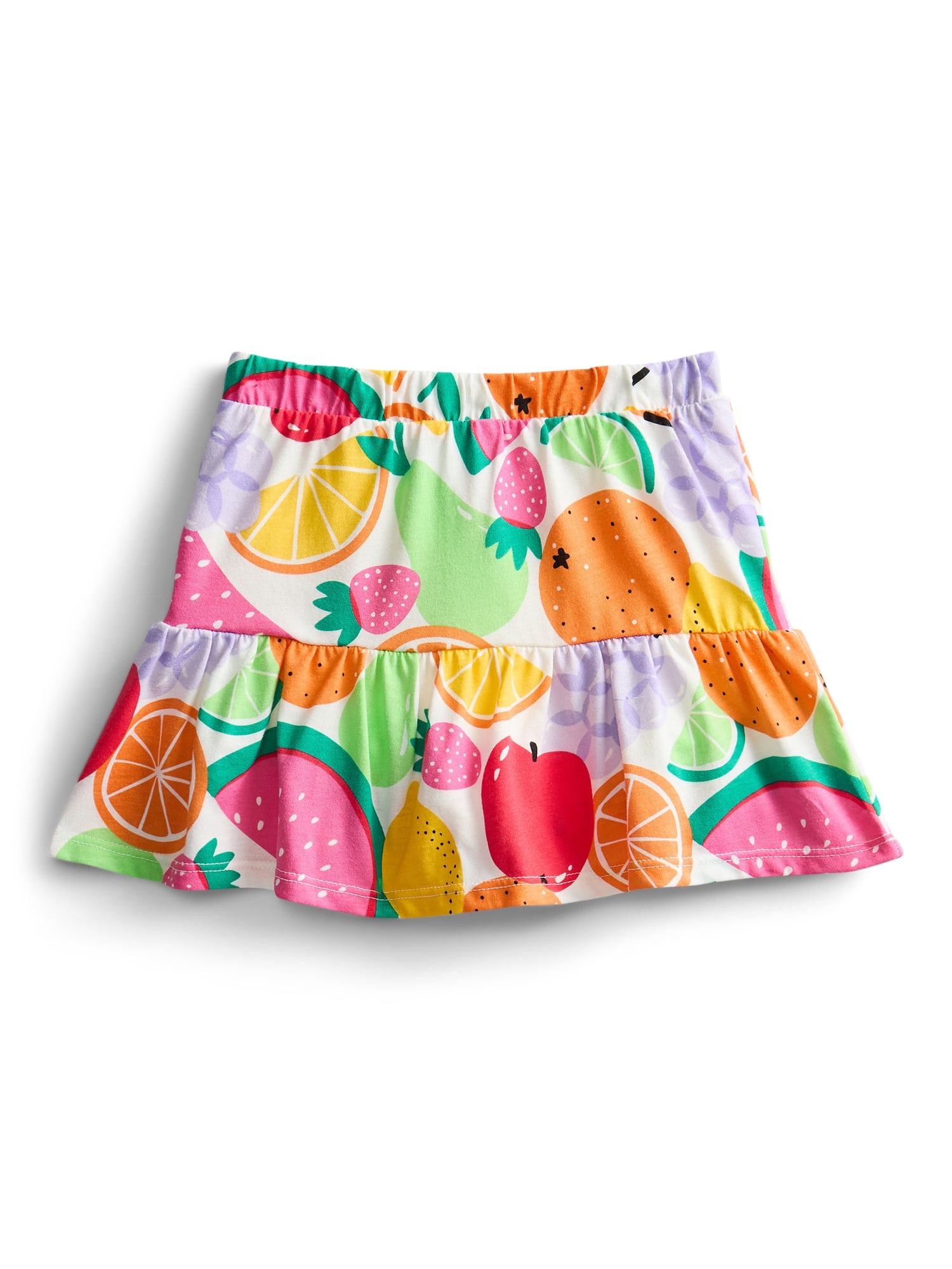 Wonder Nation Toddler Girls Tiered Ruffle Scooter Skirt, Sizes 18M-5T