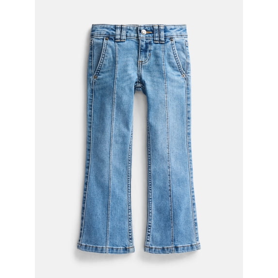 Wonder Nation Girls Front Seam Flare Jeans, Sizes 4-18