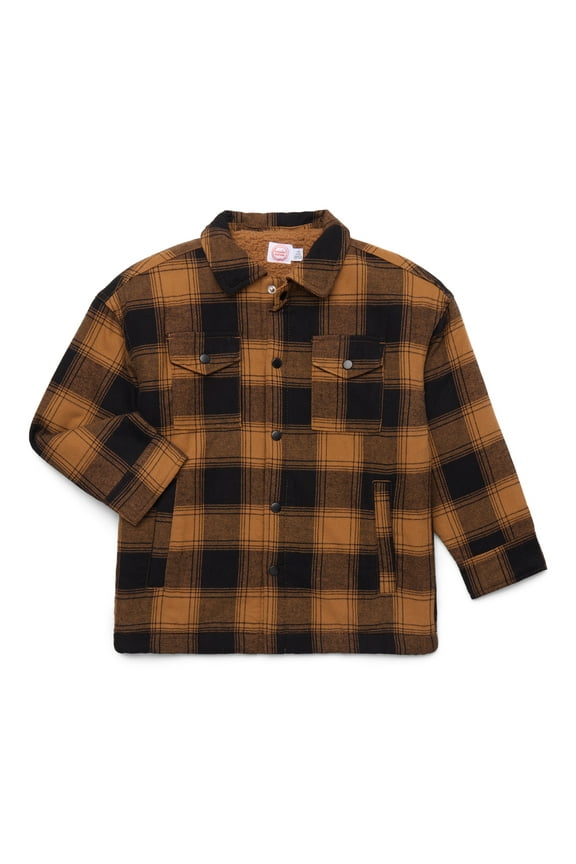 Boys Shacket with Long Sleeves, Sizes 4-18 & Husky