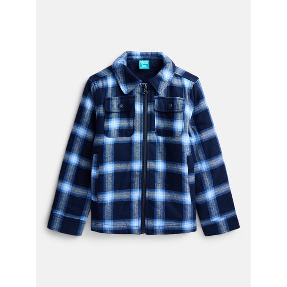 Wonder Nation Boys Cotton Shacket, Sizes 4-18 & Husky