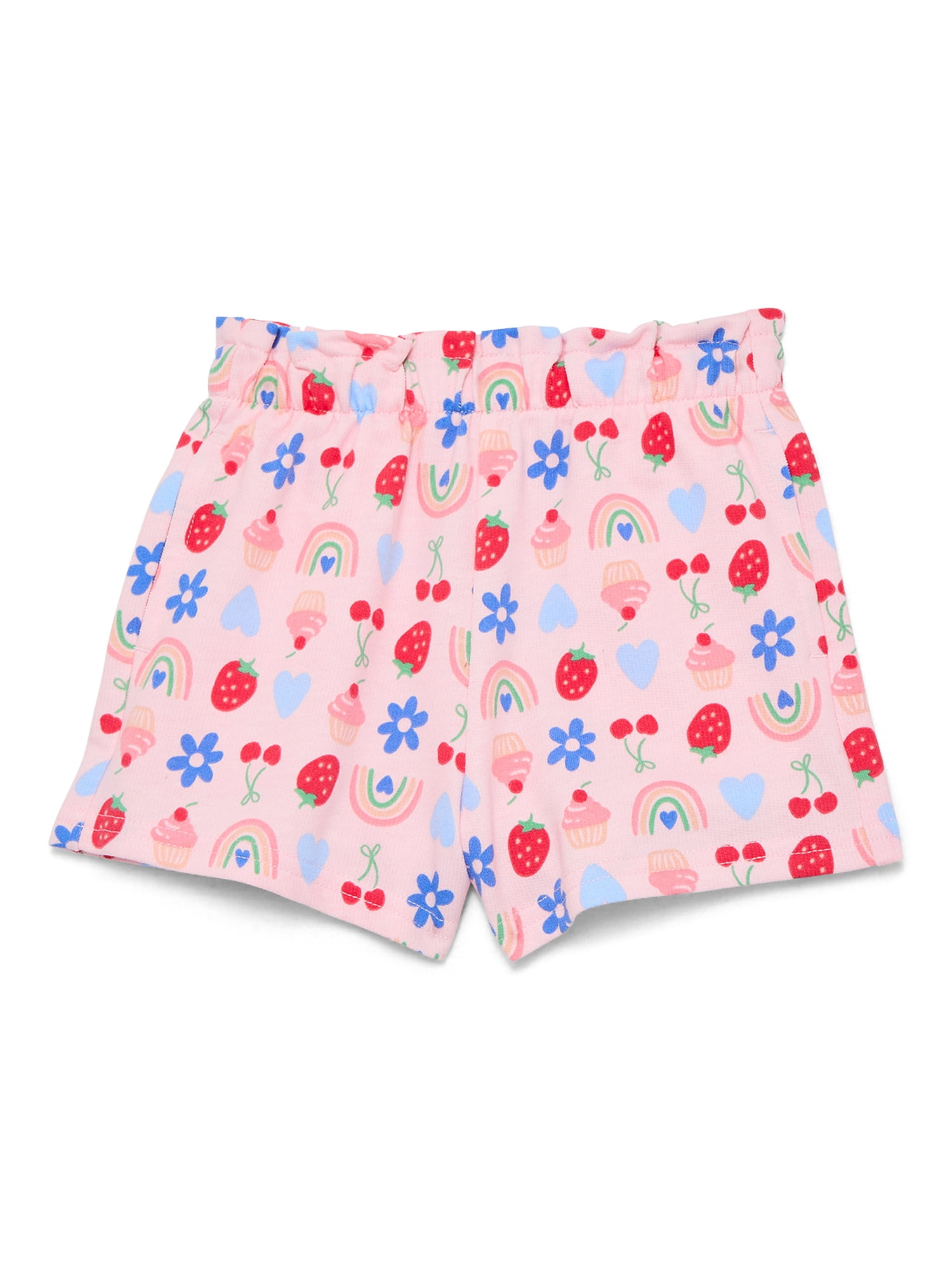 Wonder Nation Toddler Girls Pull On Knit Shorts, Sizes 18M-5T