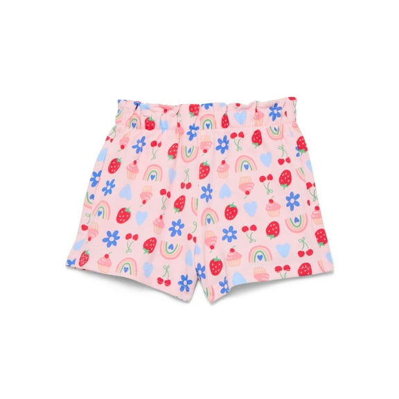 Wonder Nation Toddler Girls Pull On Knit Shorts, Sizes 18M-5T