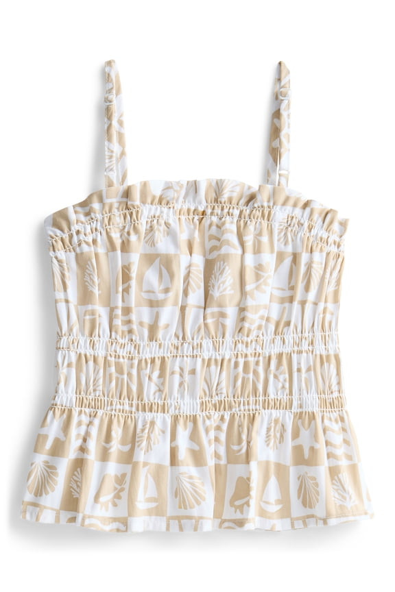 Girls Smocked Peplum Top, Sizes 4-18