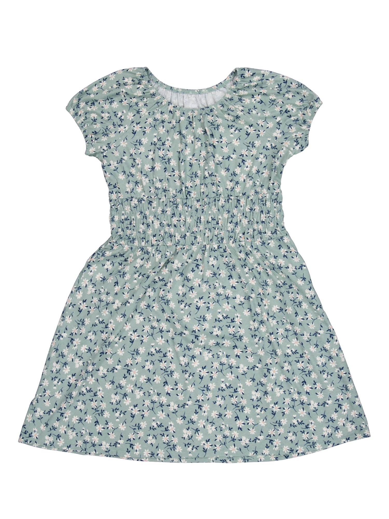 Wonder Nation Girls Smocked Waist Dress, Sizes 4-18 & Plus