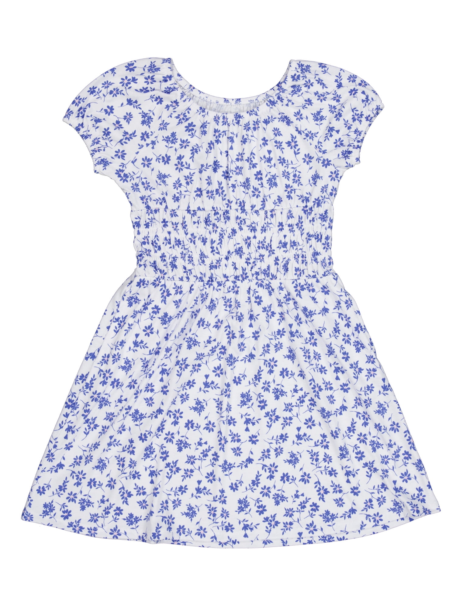 Wonder Nation Girls Smocked Waist Dress, Sizes 4-18 & Plus