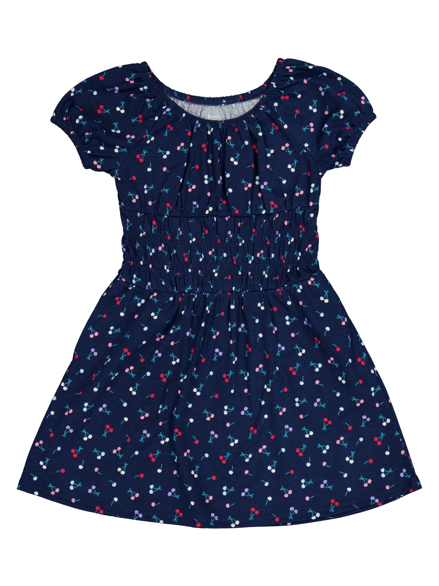 Wonder Nation Girls Smocked Waist Dress, Sizes 4-18 & Plus