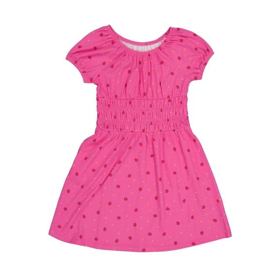 Wonder Nation Girls Smocked Waist Dress, Sizes 4-18 & Plus