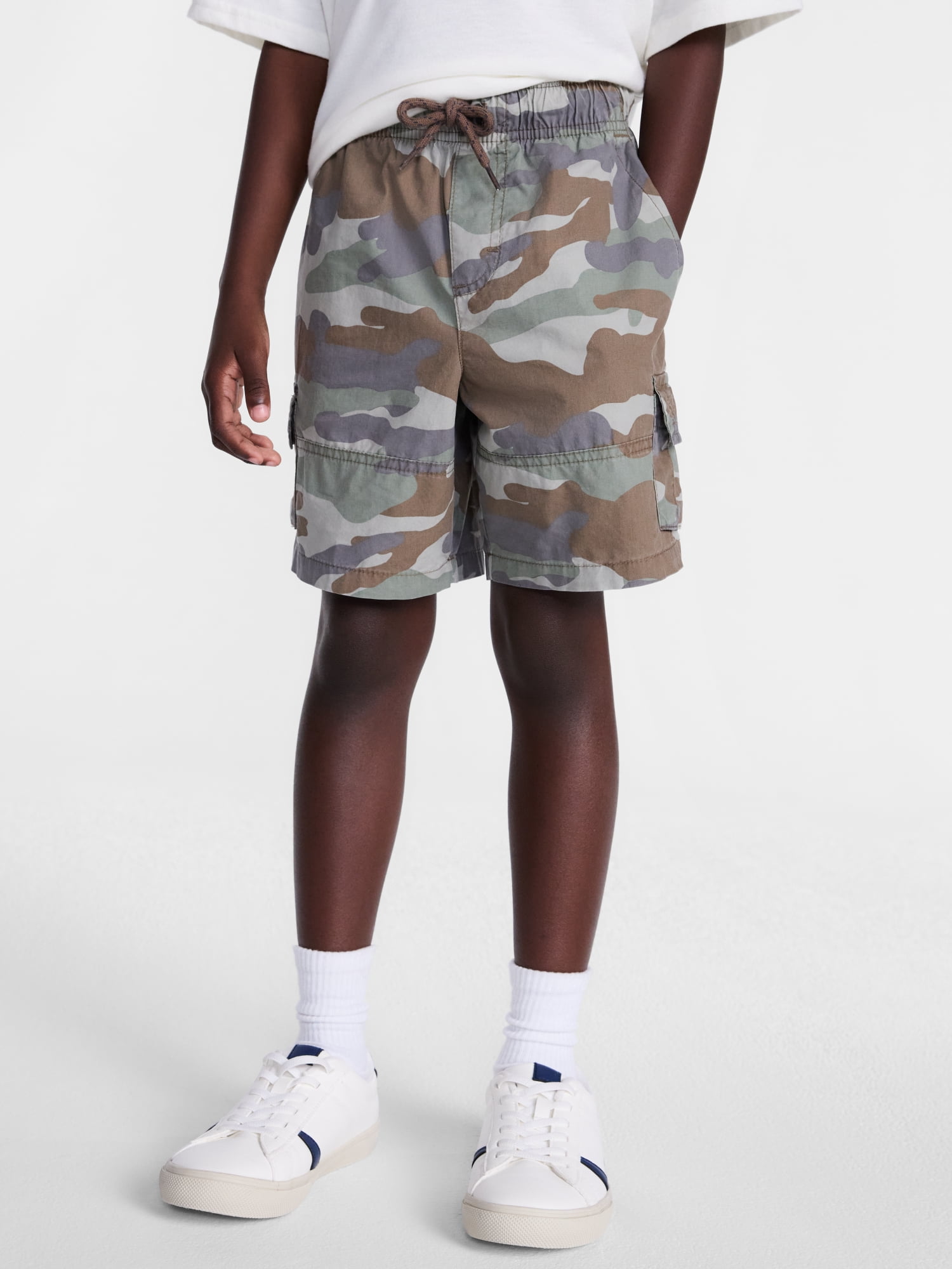 Wonder Nation Boys Soft Cargo Shorts, Sizes XS-XXL & Husky