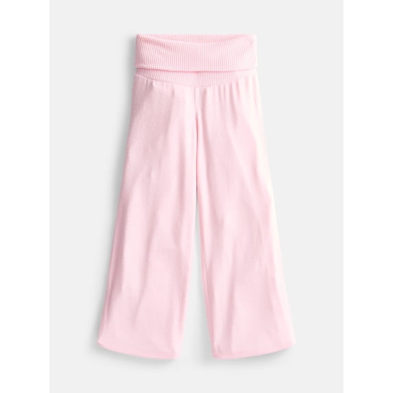Wonder Nation Girls Knit Foldover Waistband Pants, Sizes 4-18