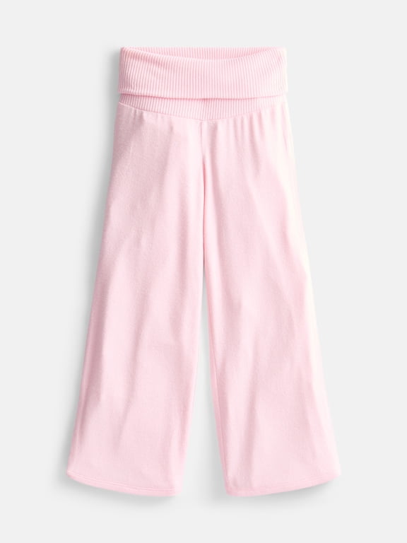Girls Knit Foldover Waistband Pants, Sizes 4-18
