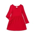 thumbnail image 1 of Wonder Nation Toddler Girls Square Neck Cozy Knit Dress, Sizes 12M-5T, 1 of 3