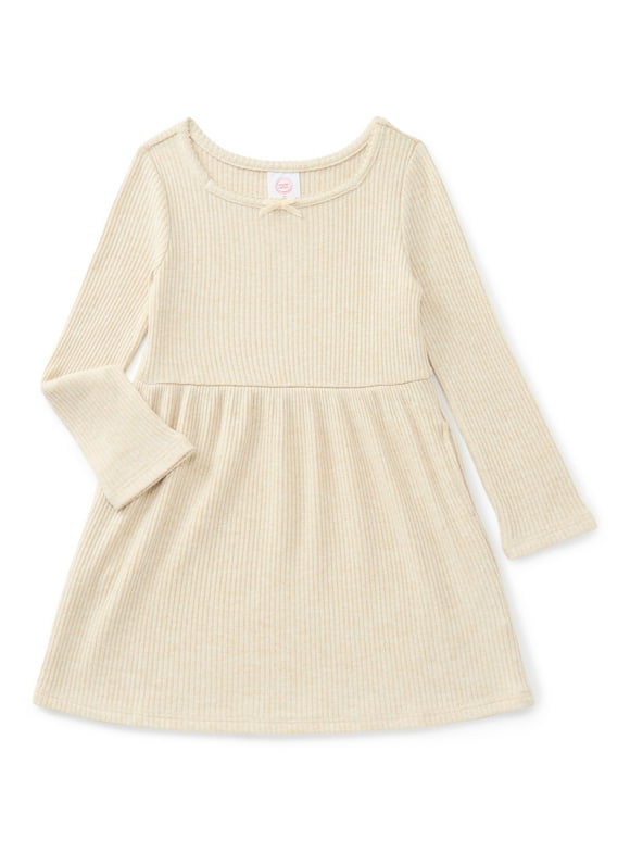 Toddler Girls Square Neck Cozy Knit Dress, Sizes 12M-5T