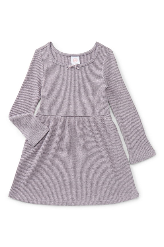 Toddler Girls Square Neck Cozy Knit Dress, Sizes 12M-5T