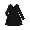 thumbnail image 1 of Wonder Nation Toddler Girls Square Neck Cozy Knit Dress, Sizes 12M-5T, 1 of 3