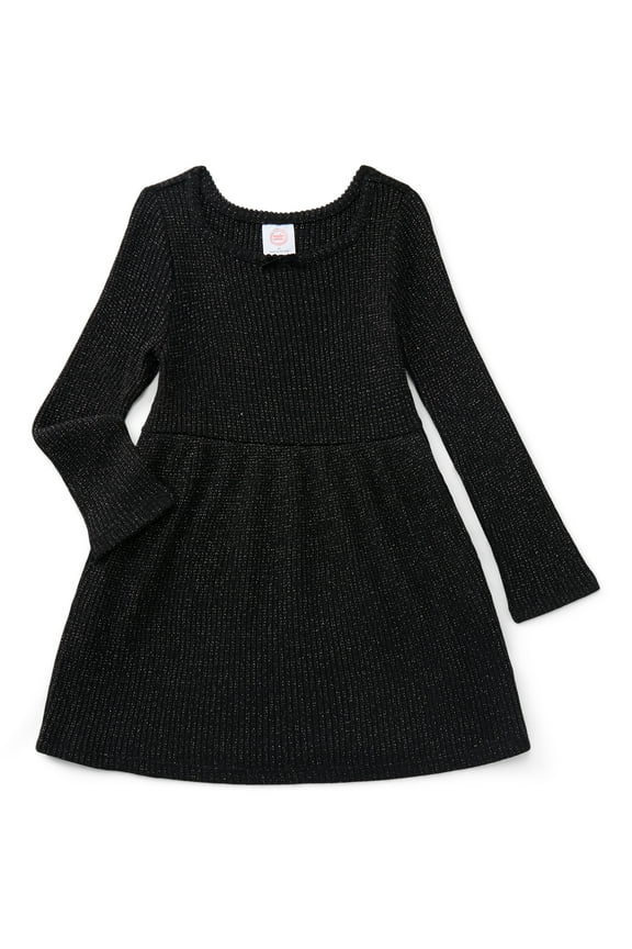 Toddler Girls Square Neck Cozy Knit Dress, Sizes 12M-5T