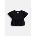 thumbnail image 1 of Wonder Nation Girls Bow Front Top with Short Sleeves, Sizes 4-18 & Plus, 1 of 3