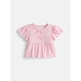 thumbnail image 1 of Wonder Nation Girls Bow Front Top with Short Sleeves, Sizes 4-18 & Plus, 1 of 3
